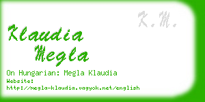 klaudia megla business card